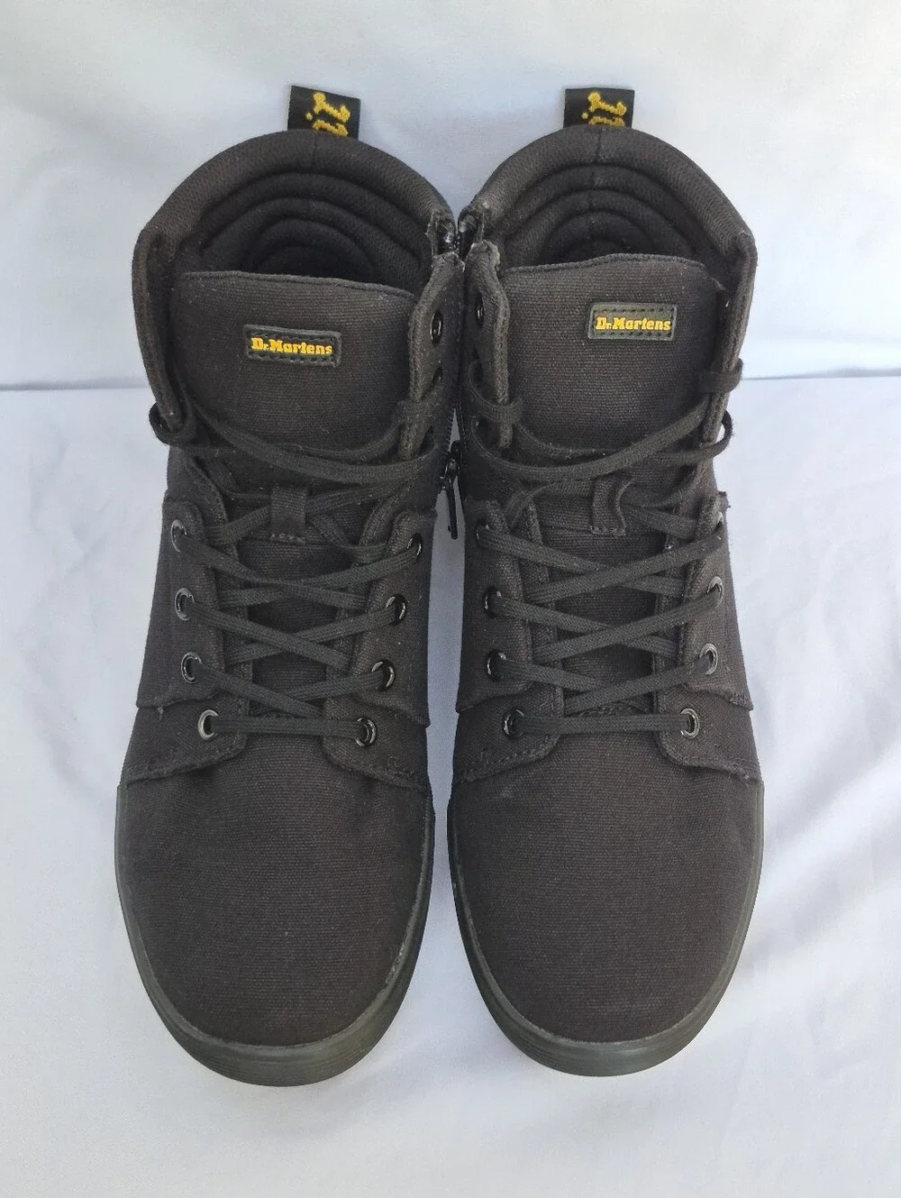DR. MARTENS Rozarya II Black Canva Zipper  Women's High-Top Sneaker Size 9